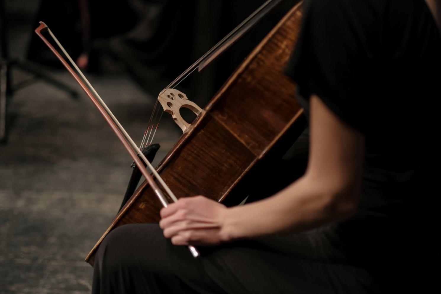 Ensemble musicale durante prove in sala concerti